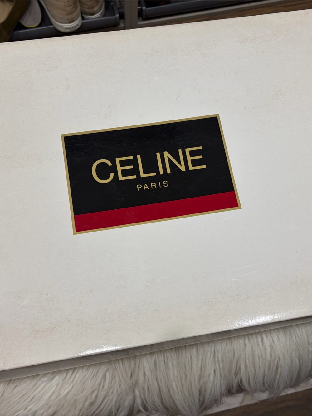 Celine Blue Horse & Carriage Logo Throw Blanket